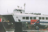 SRN4 Sir Christopher (GH-2008) being broken up at Dover